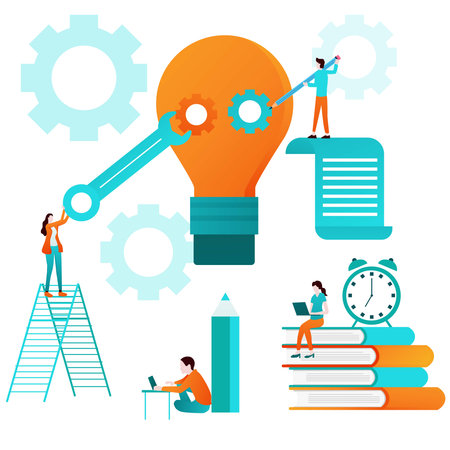 Illustration Vector Graphic of Creative Process. suitable for company website, ui design, etc