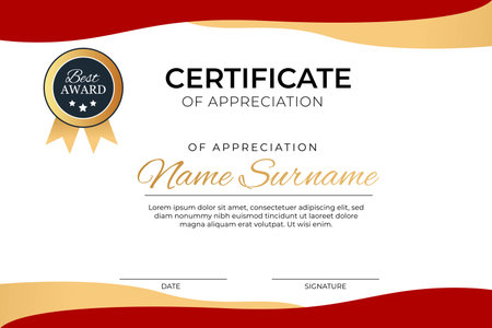 Creative Certificate of Appreciation Award Templateのイラスト素材