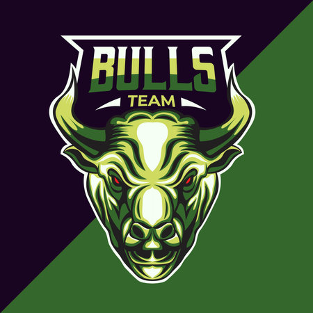 Bull mascot logo for sport teamのイラスト素材