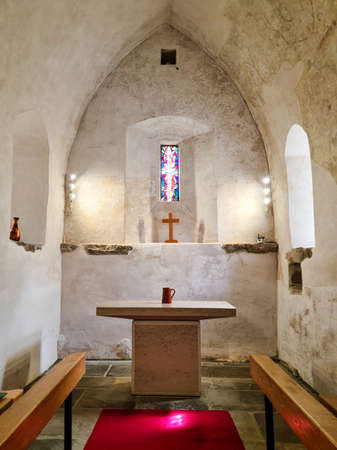 Guernsey Channel Islands, Chapel of St Apollineのeditorial素材