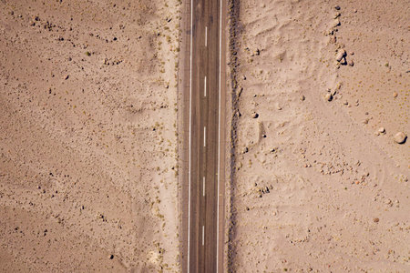 Aerial Road of Andes Range and Route 23 - Miscanti Lagoon and Red Rock