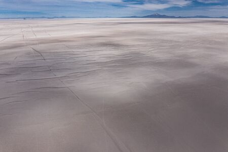 Aerial morning Gigapan 360 panoramic over Uyuni salar. South of Bolivia.の写真素材