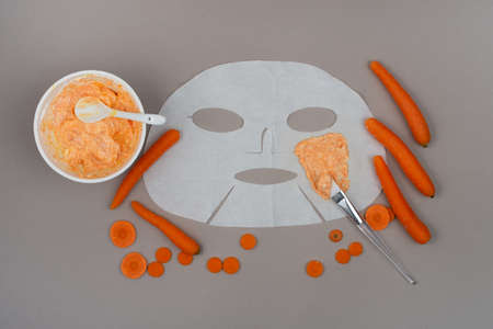 Organic natural home made facial mask with carrots.の写真素材
