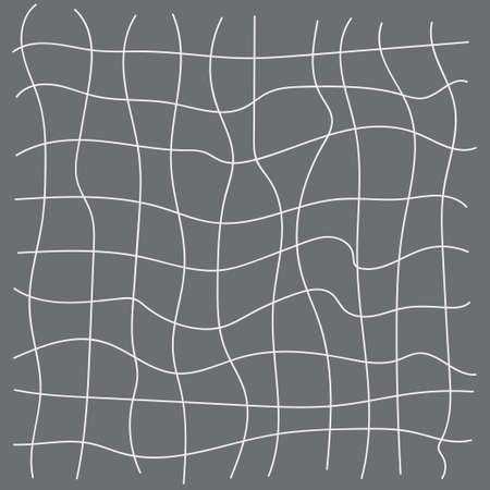 Hand drawn wavy line net on grey background.のイラスト素材