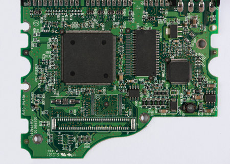 Motherboard digital chip. Computer and electronics modern background. Electronic circuit grunge...
