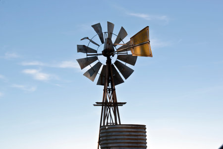 the wind mill is used to pump water to the animals
