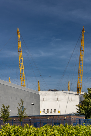 Part of the o2 Arena AKA Millennium Dome in Greenwichのeditorial素材