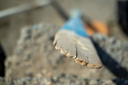 Close-up wooden boat paddleの写真素材