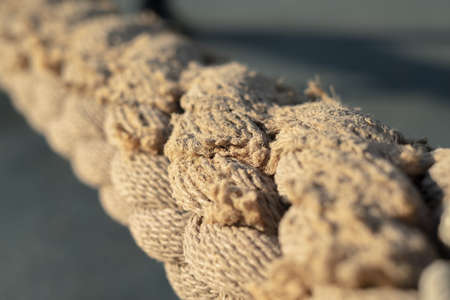 Thick rope pattern in close-upの写真素材