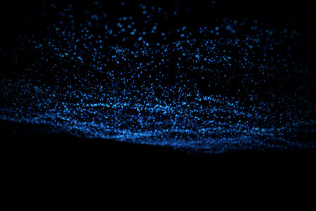 Abstract blue bokeh background. 3d rendering, 3d illustration.の写真素材