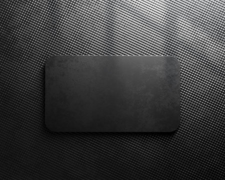 Luxury Black Business Card Mockup Top Viewの写真素材