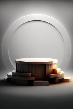 Abstract scene podium for mock up presentation in minimalism style. 3d renderingの素材