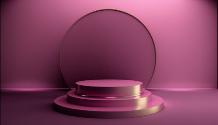 Abstract scene podium mockup. Award ceremony concept. 3d renderの写真素材