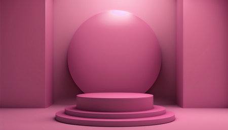 Abstract scene podium mockup. Award ceremony concept. 3d renderの写真素材