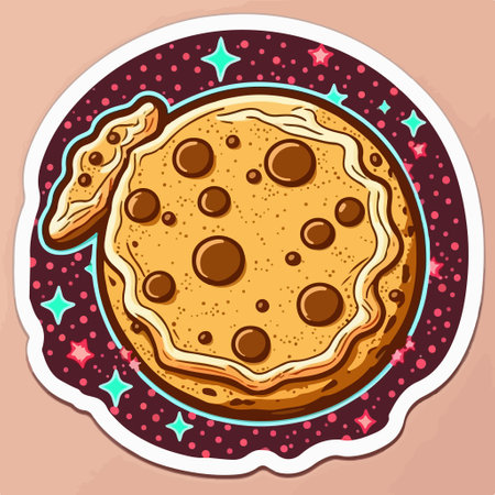 Illustration of a slice of pizza on a pink background with stars.のイラスト素材