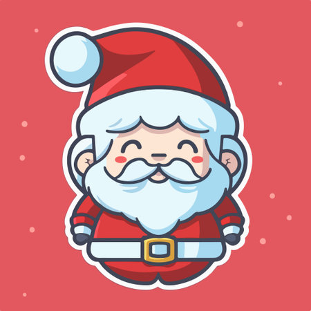 Cute cartoon Santa Claus. Vector illustration of a Santa Claus.のイラスト素材