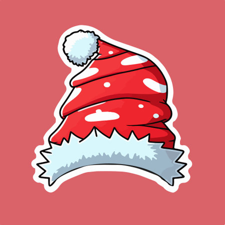 Santa hat vector illustration. Santa hat vector illustration. santa claus hat iconのイラスト素材