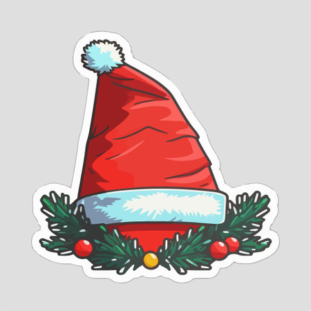 Santa Claus sticker. vector illustration for your design. EPS 10のイラスト素材