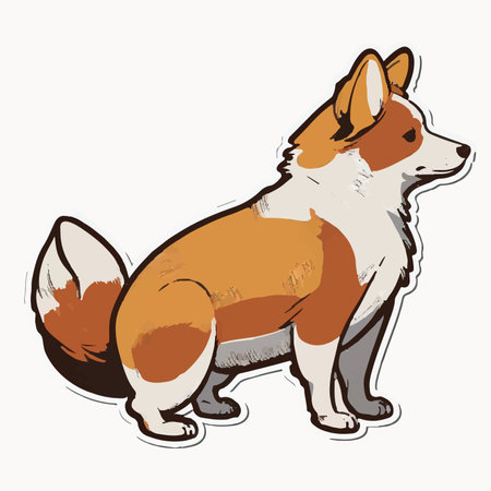 Welsh Corgi Pembroke dog. vector illustrationのイラスト素材