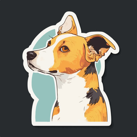 Jack russell terrier dog. Vector illustration of a dog.のイラスト素材