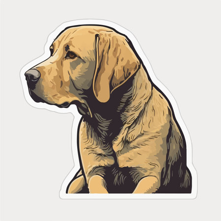 Labrador Retriever dog. Vector illustration of a dog.のイラスト素材