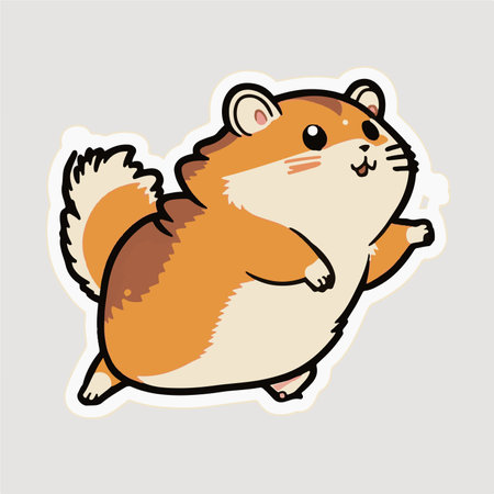 Hamster icon. Cute cartoon hamster. vector illustration.のイラスト素材