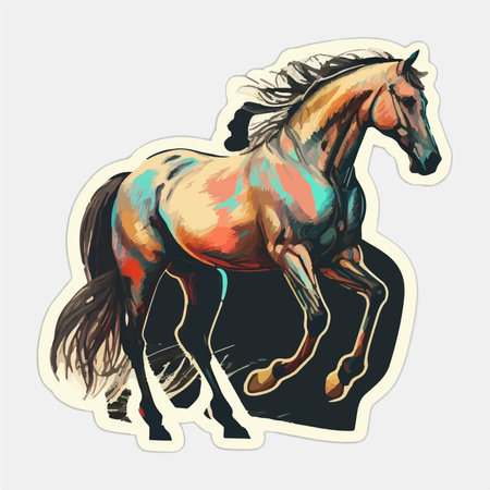 horse vector illustration. hand drawn sketch. isolated on white background.のイラスト素材