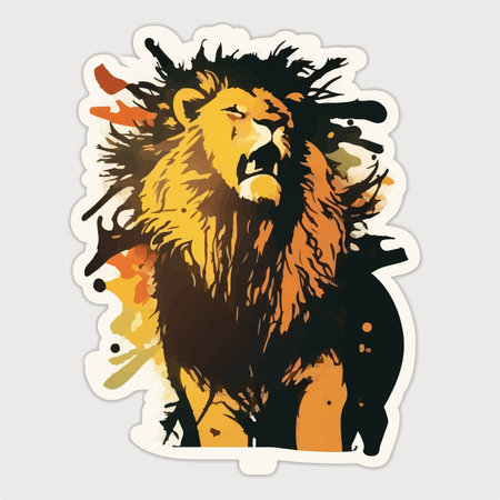 Leon. hand drawn vector illustration. isolated on white background.のイラスト素材