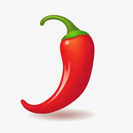 Red hot chili pepper isolated on a white background. vector illustration.のイラスト素材