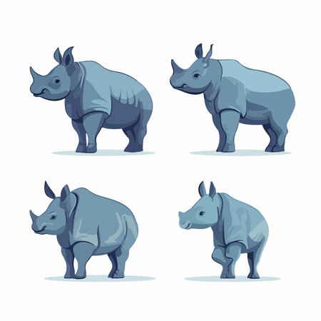 Rhinoceros, rhinoceros, rhinoceros. vector illustrationのイラスト素材