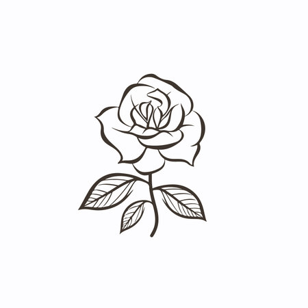 Rose flower vector icon illustration design template illustration of roseのイラスト素材