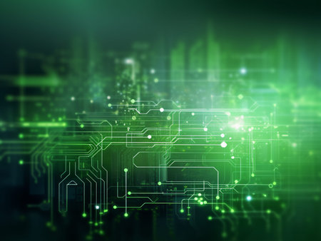 circuit board background. Technology and communication concept. 3D Rendering