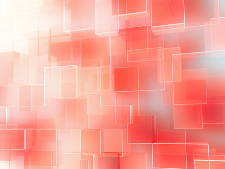 Abstract background with squares. vector illustration. Red and white colors.の写真素材