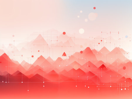 Abstract Red Geometric Background. vector illustration. Eps10の写真素材