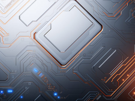 circuit board. technology background. Electronic computer hardware. 3d rendering
