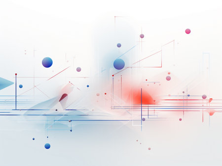 Abstract technology background. Futuristic interface with geometric shapes. vector illustration.の写真素材