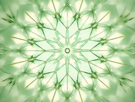 Abstract kaleidoscope background. Beautiful multicolor kaleidoscope texture. Unique kaleidoscope design.の写真素材