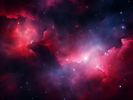 Cosmic space and stars, nebula and galaxy, abstract background