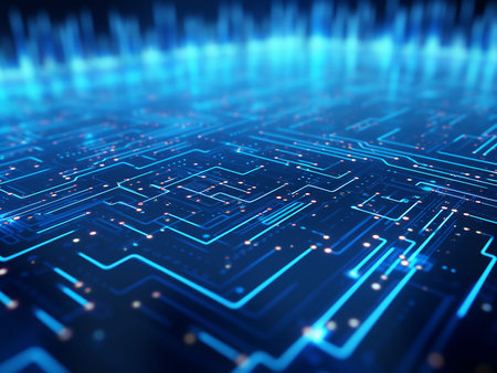 circuit board background. 3d rendering, 3d illustration.