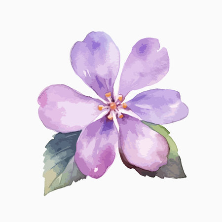 Watercolor illustration of a pink hibiscus flower on a white backgroundのイラスト素材