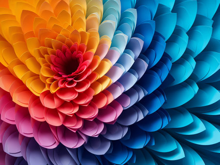 Abstract fractal background. Computer generated graphics. Colorful flower.の写真素材