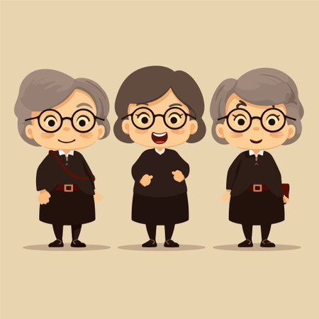 grandmother cartoon character design, vector illustration eps10 graphic.のイラスト素材