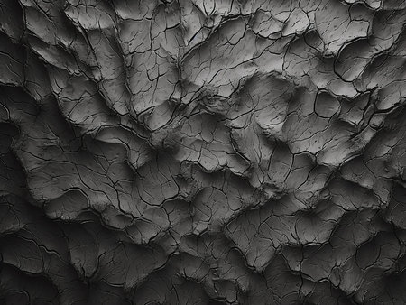 Black cracked wall. Abstract background and texture for design. 3d rendering.