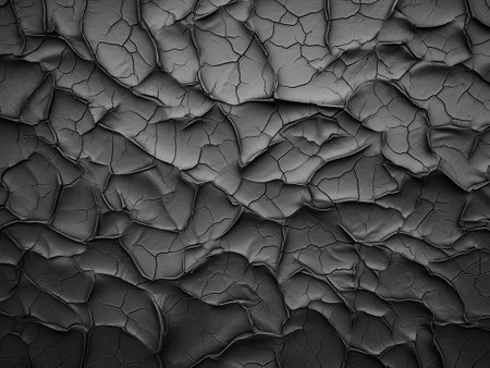 Black cracked wall. Abstract background for design. Black and white.の写真素材