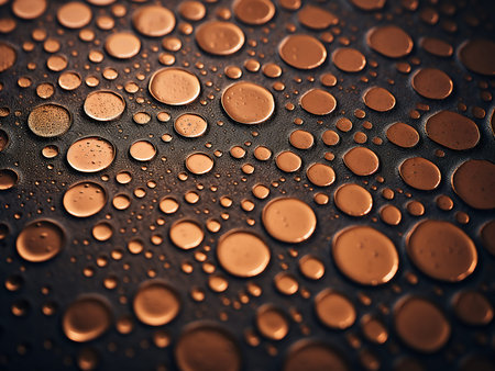 Drops of water on a black background. Abstract background for design.