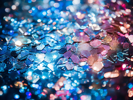 Colorful shiny background with bokeh defocused lights and stars