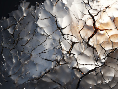 Broken glass surface as a background. Close-up image.の写真素材