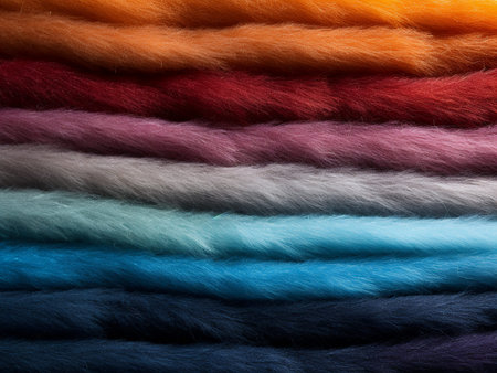 background of multi-colored wool, close-up, macro photo