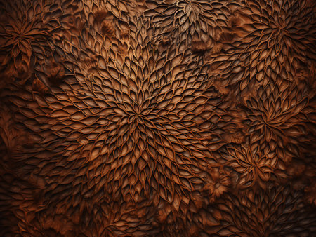 3D render of an abstract fractal background with a floral patternの写真素材