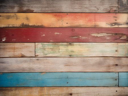 Old wood wall background or texture and gradients shadow, vintage colorの写真素材